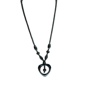 The Akra Hematite Heart Amulet